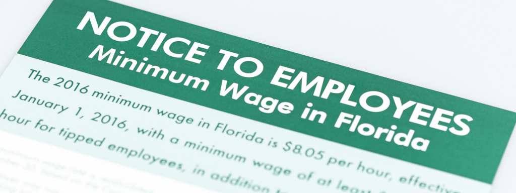 Minimum Wage Poster - Florida United Businesses Association